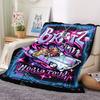 1Pc BRATZ Print Flannel Blanket, High Quality Comfortable for All Seasons, Warmth and Comfort, Perfect for Christmas Gifts