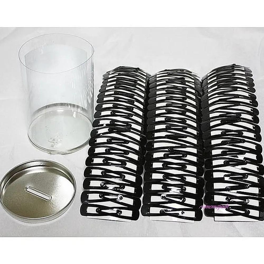 Snap clip bulk hair clip snap clip accessory hair clip black snap large capacity flyaway hair fixer black ssu735 Large 100P