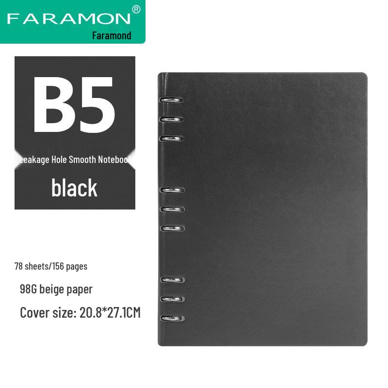 2024 A5 & B5 Loose-Leaf Business Notebook with Removable Ring Binder