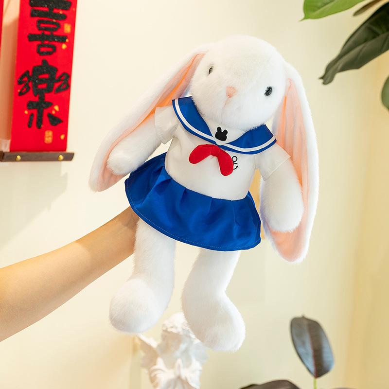 New Product Cute Navy Rabbit Doll Rabbit Plush Toy Children Comfort Doll Birthday Gift Rag Doll