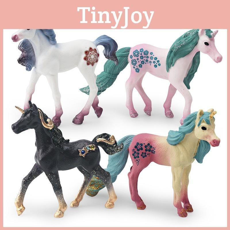 Fantasy Magical Unicorn Figurine Collection With Realistic Details In Colors Vibrant
