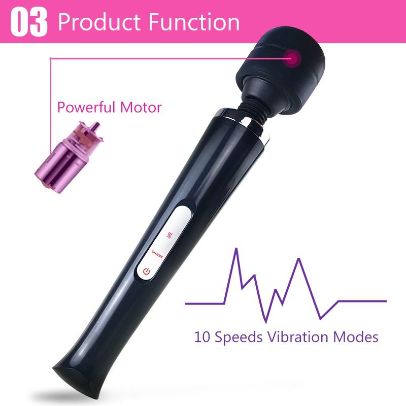 Riesige Zauberstab-Vibratoren für Frauen, USB-Aufladung, großer AV-Stick, weibliches G-Punkt-Massagegerät, Klitoris-Stimulator, Sexspielzeug für Erwachsene für Frauen
