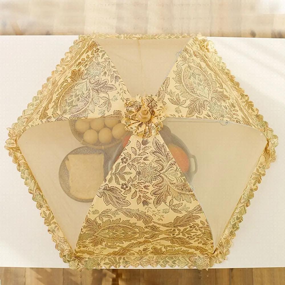 Faltbare, atmungsaktive Anti-Moskito-Esstisch-Lebensmittelnetz-Spitzenstoff-Lebensmitteldeckel-Tischabdeckung Lebensmittelabdeckung Küchenhelfer