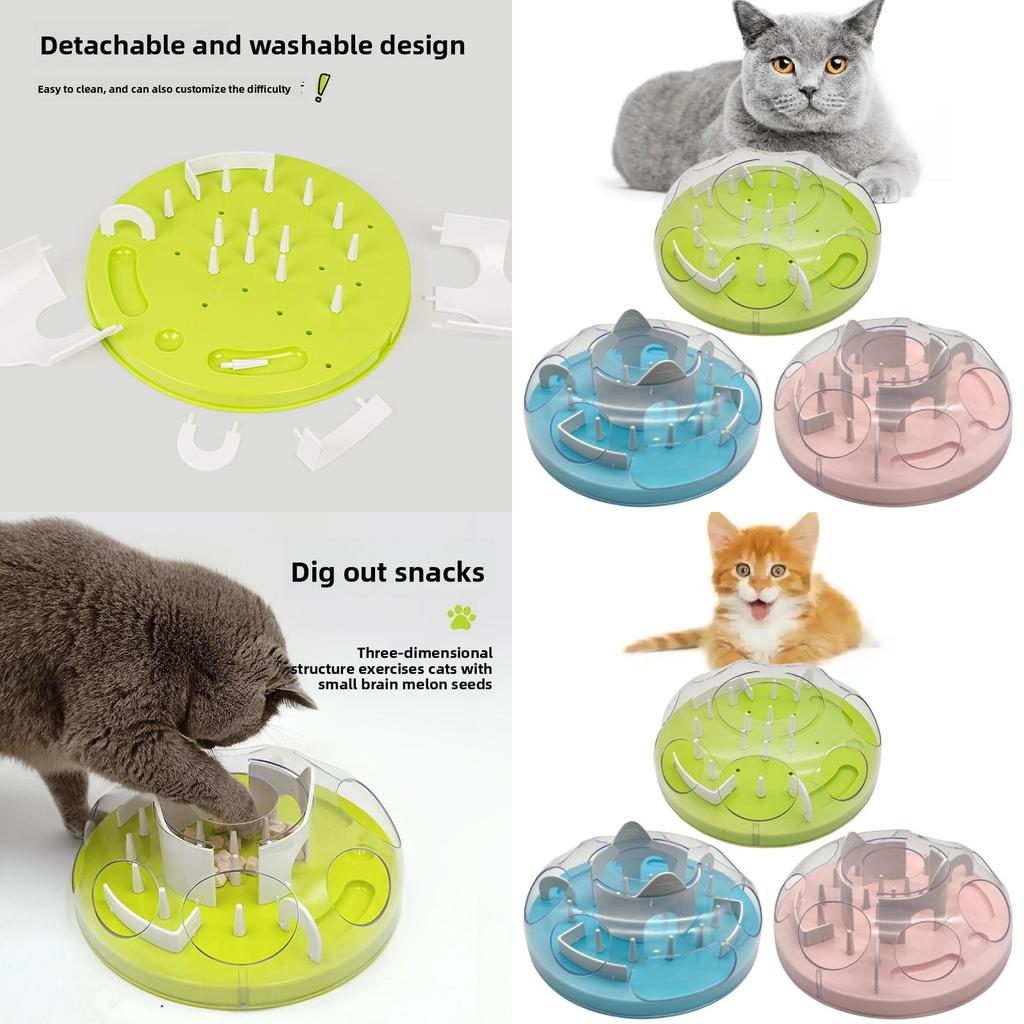Cat Maze Feed Toy With Abs Material For Interactive Play And Energy Burnoff