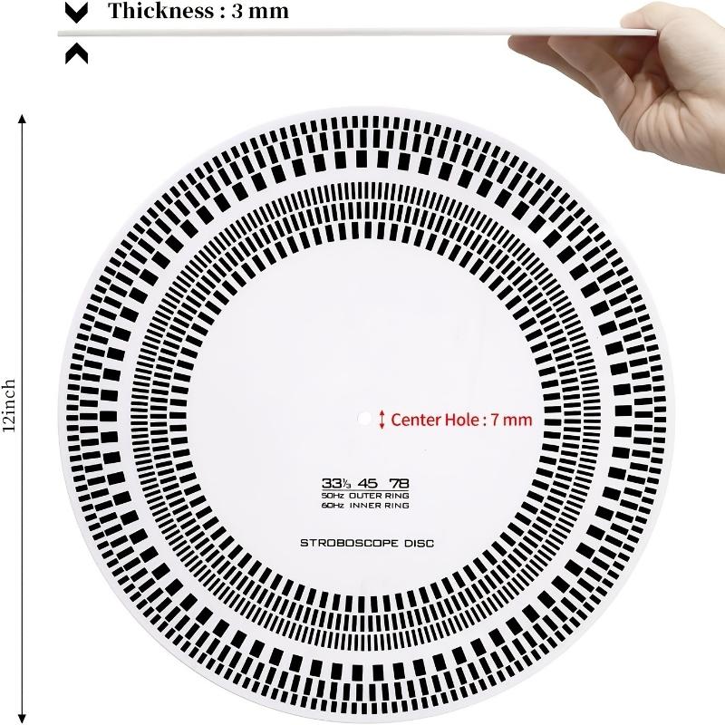 Scratch Resistant LP Vinyl Record Calibration Plate Strobe Disc Adjustment Tool for Audio Enthusiasts