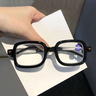 Blue Ray Blocking Anti-Blue Light Reading Glasses Eye Protection Board Square Eyeglasses Ultralight Hyperopia Glasses