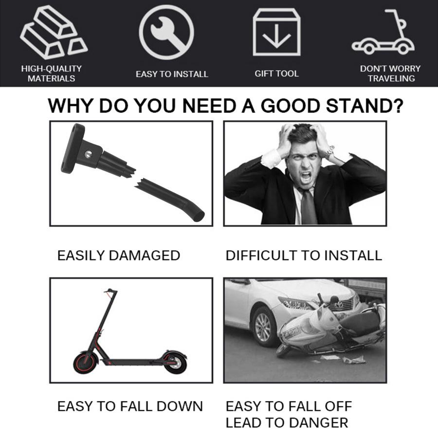 Scooters Tripod Side Support Spare Parts Folding Electric Scooter Foot Support For Xiaomi M365 Electric Scooter Accessories