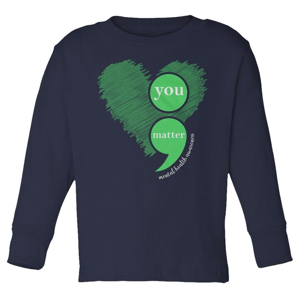 You Matter Semicolon Heart - Mental Health Awareness Toddler Long Sleeve T-Shirt Unisex T-Shirt XL