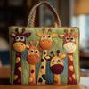 Digital Print Tote Bag Quilted Handbag Unisex Medium Size Daily Use