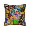 Funny Cartoon S-Simpsons Family Portrait Pillow Case Comfy Pillow Cover For Chair Sofa Home Decor Fashion Cushion Cover