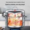 Kobach 28cm 304 Stainless Steel Multi-function Double-Layer Steamer