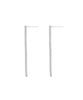 Smgt Silver925 Slim Tennis Cubic Earrings