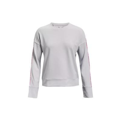 Rival Terry Crew Neck Side Stripe Letter Drop Shoulder Long Sleeve T-Shirt Women Tops Haze-Gray 1360905-014