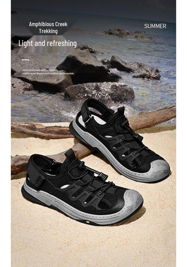 Men’s 2024 Summer Versatile Casual Non-slip Closed-toe Water and Sports Sandals