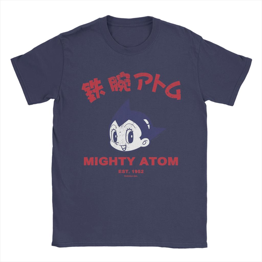 Mens Mighty Atom Astro Boy Est 1952 Vintage Style T Shirts Pure Cotton Tops Novelty Short Sleeve O Neck Tees 4XL 5XL TShirts