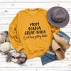 TOP MOM NANA GREAT NANA European and American alphabet fashion crew neck long-sleeved sweater independent station