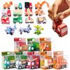 6pcs Set Kids Wooden Mini Cars Toy Cartoon Simulation Transportation Airplane Truck Model Montessori Education Toy Gift For Baby