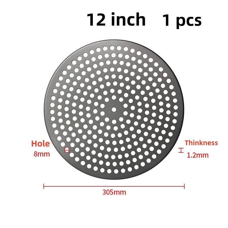 8 9 12 Inch Perforated hole cold round Pizza Pan Nonstick Baking bread cake Oven Crispy Bottom Pizza Making Thickened tray