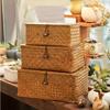 Handgefertigte Weidenkorb-Aufbewahrungsbox Rattan-Aufbewahrungskorb mit Deckel Sonstiges Bad Kosmetik Handtuchbehälter Wäschekorb