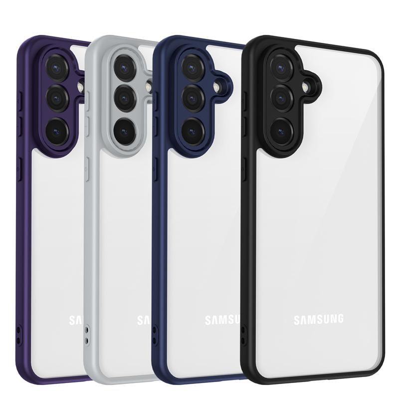 For Samsung Galaxy M56 5G Case Plating Silicone Bumper Shockproof Clear Back Cover Hard Phone Case for Samsung Galaxy M56 5G