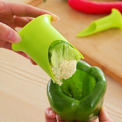 Kráječ na zeleninu Náhodný Nářadí na pepř Ovocné nástroje Zařízení na vaření 2ks Kuchyňský odstraňovač semen Creative Corer Cleaning Coring Gadget