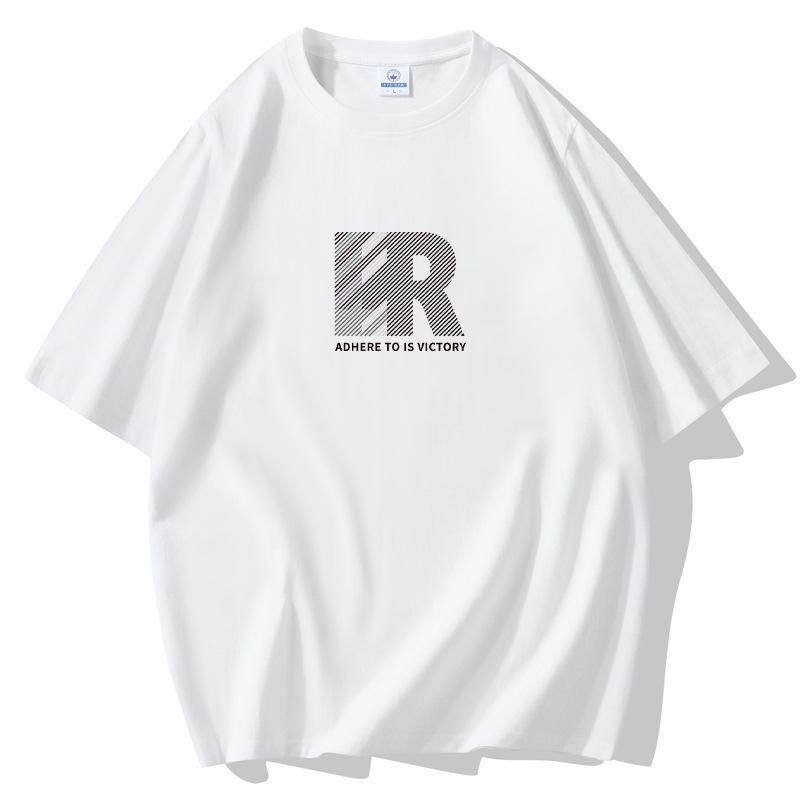 INS Módní pánské tričko s krátkým rukávem 100% bavlna ležérní tričko velká velikost