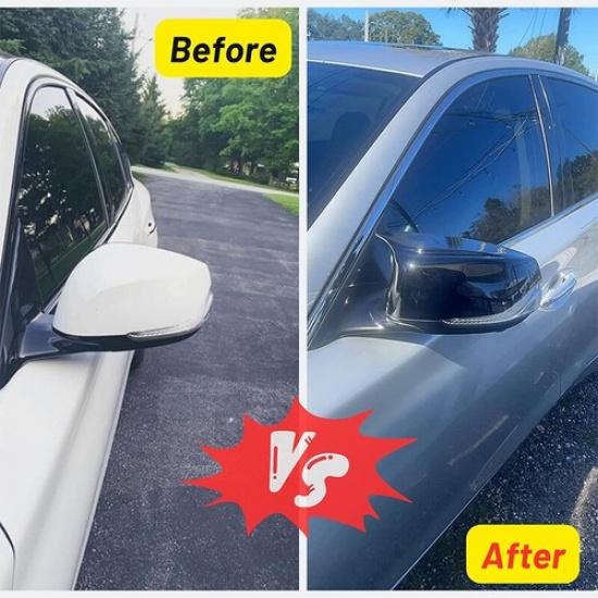 for Infiniti Q50 Q60 Glossy Black Rearview Mirror Cover Caps M3 Style 2014~2021