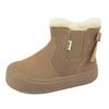 Kids Snow Boots  Winter Toddler Woman Warm Fur Chelsea Ankle Boots Baby Children Girls  Winter Shoes Soft Sole