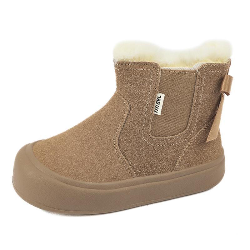

Kids Snow Boots Winter Toddler Woman Warm Fur Chelsea Ankle Boots Baby Children Girls Winter Shoes Soft Sole 37 темного кольору хакі
