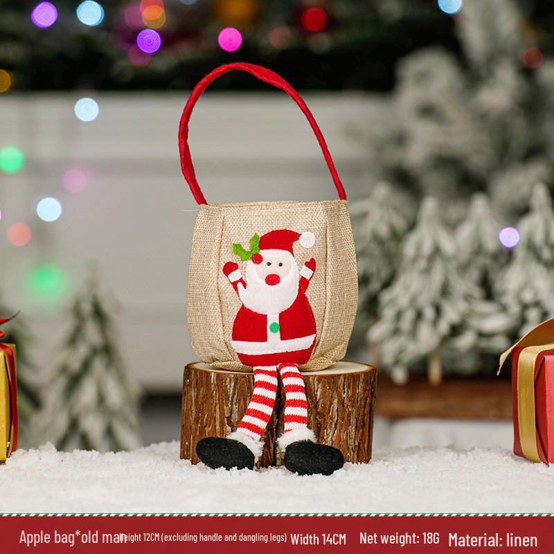 Large Santa Claus Christmas Eve Gift Bag with Pocket for Decorations