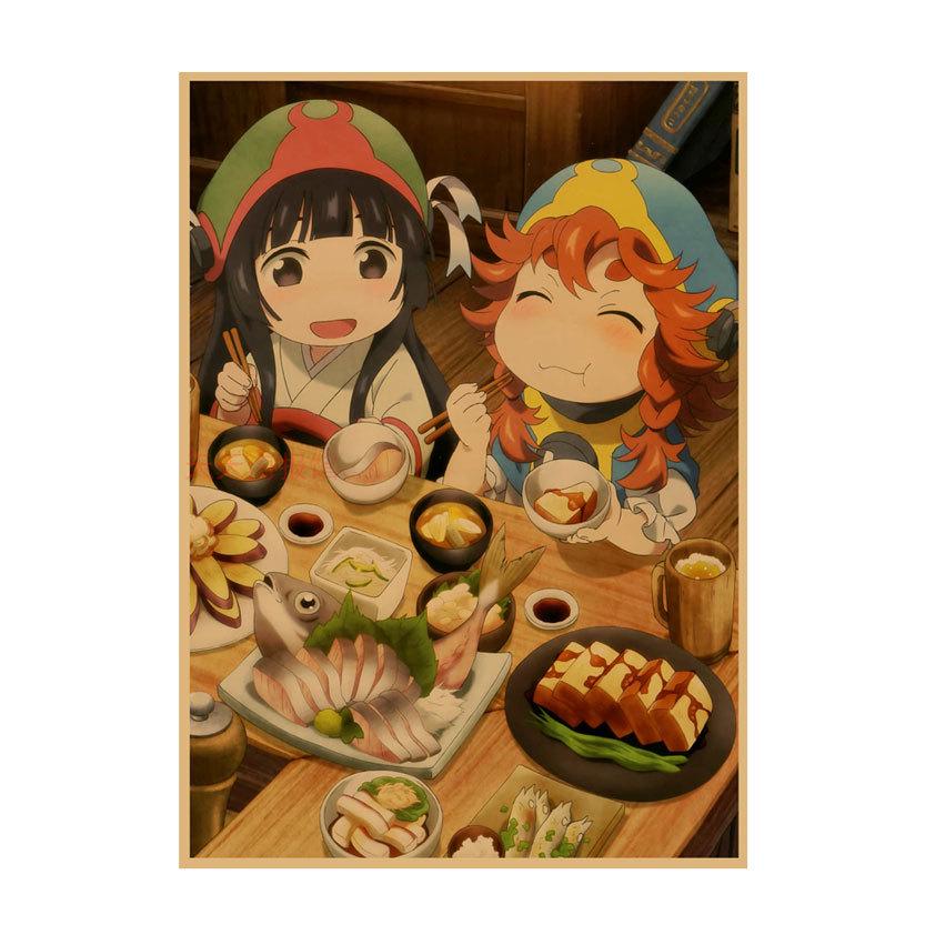 Anime Fairy Forest Poster for Kids' Room - Kraft Paper Cartoon Wall Art 630