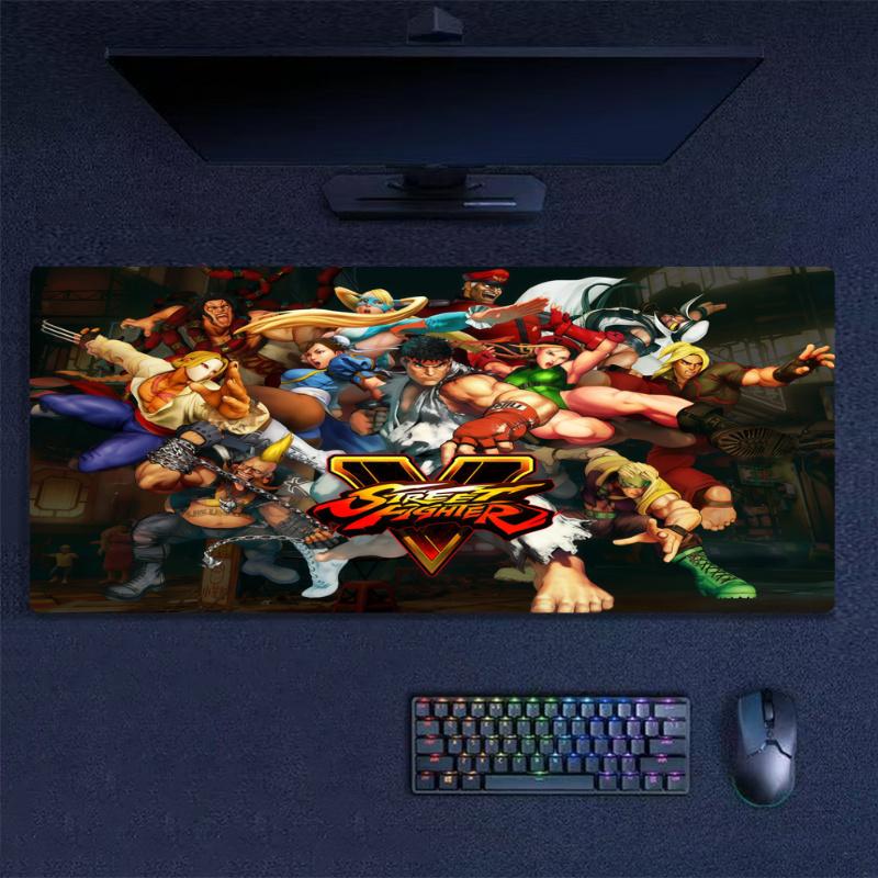 Game Street-Fighter Color Mouse Pad Large Gaming Table Cushion Non-slip Laptop Tablet Big Mousepad XXL Mat Mini PC Playmat With Lock edge