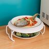 Foldable Double-Layer Microwave Steaming Rack and Storage Stand
