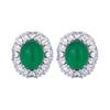 Jewelry Copper Bottom Gold-Plated Ice Seed Fluorescent Denier Chalcedony Luxury Set Stone 18 * 25-13 * 18