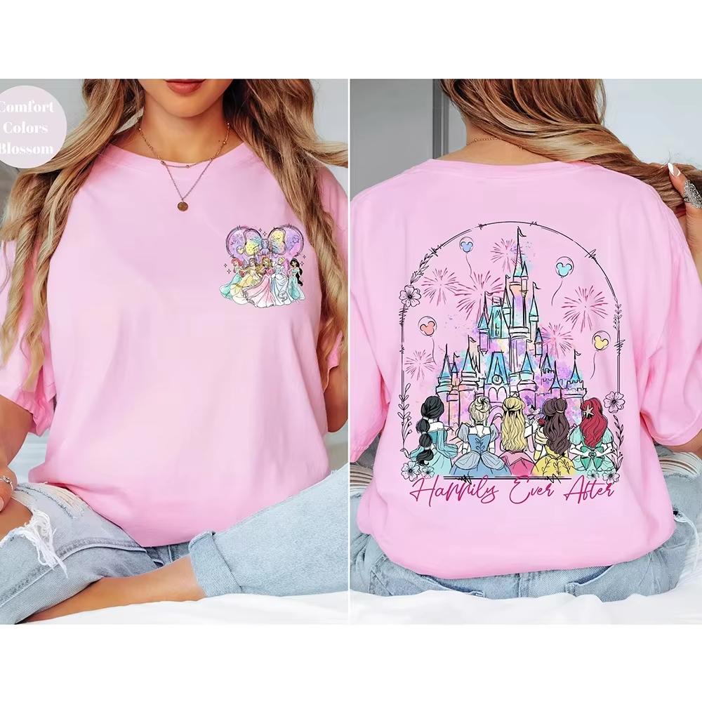 Trendy Casual Mickey and Minnie 2025 Summer New Arrival Cute Printed Y2K Unisexs TShirt Unisexs Short Sleeve TShirt S