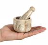KLEO Stone Mortar & Pestle (Extra Small) Ginger and Medicinal Tablet Grinder Masher - (3-inch) (Brown)