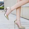 Fashion pointed head shallow mouth sandals are not tired women's single shoes spring and summer new sexy stiletto high heels women