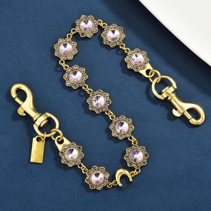 Versatile  Flower Keychain Trendy Messenger Bag Chain Creative Bag Extension Chain Pendant Decoration Accessories Gift