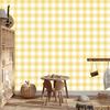 Yellow Cream Checkered Wallpaper for Living Room and Bedroom 50x1000