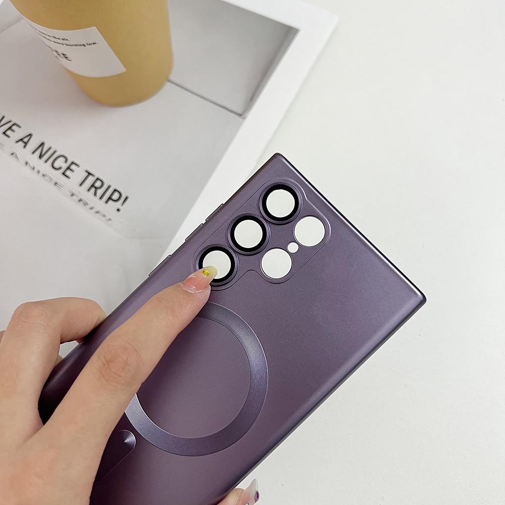 Magnetic Luxury Wireless Charge For Magsafe Case For Samsung Galaxy S25 S24 S23 S 25 Ultra Plus Shockproof Soft Silicone Cover