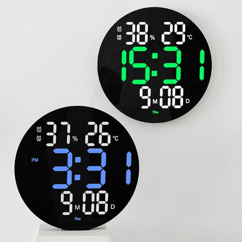 Modern LED Alarm Clock with Remote Control 10inch Display Screen Clear andEasy Read Digital Wall Clock