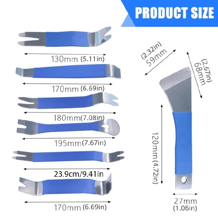 Scratch Proof Automotive Interior Tool set Steel Wedges Auto Radio Removal for Door Panel & Window Trim Safe Removal