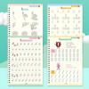Grooved Copybook Kids Math Drawing Practice Book Handwriting Workbook Kit Number Letter Tracing Copybook for Preschoolers Neat Writing