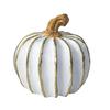 Decorazioni per la casa del Ringraziamento, Decorazioni di zucca autunnale, Zucca decorativa bianco oro, Zucche in resina, Ornamento festivo minimalista, Statuette per