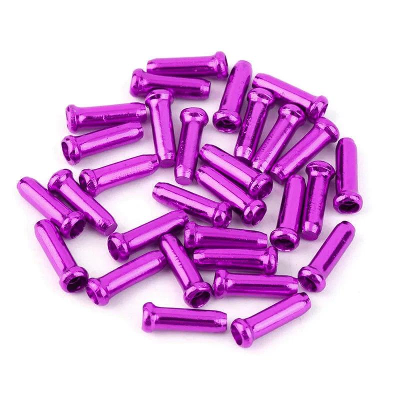 50Pcs Aluminum Alloy Bicycle Cable End Caps Bike Wire End Caps Brake Derailleur Shifter Cable Tips Crimps MTB Bike Accessories