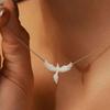 Stainless Steel Gold Color Bird Pendant Necklace for Women Exquisite Fine Chain Phoenix Firebird Necklace Charm Jewelry Gifts