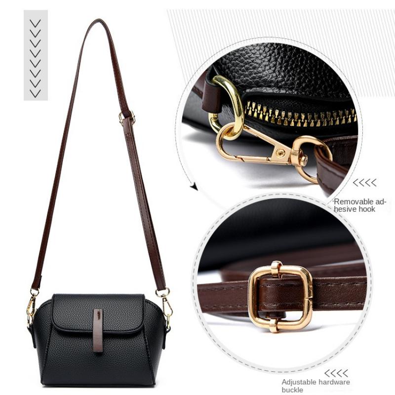Modna Torba Crossbody Damska Mini Kopertówka z Klapką Damski Portfel PU na Co Dzień Torby na Ramię w Jednolitym Kolorze dla Dojeżdżających