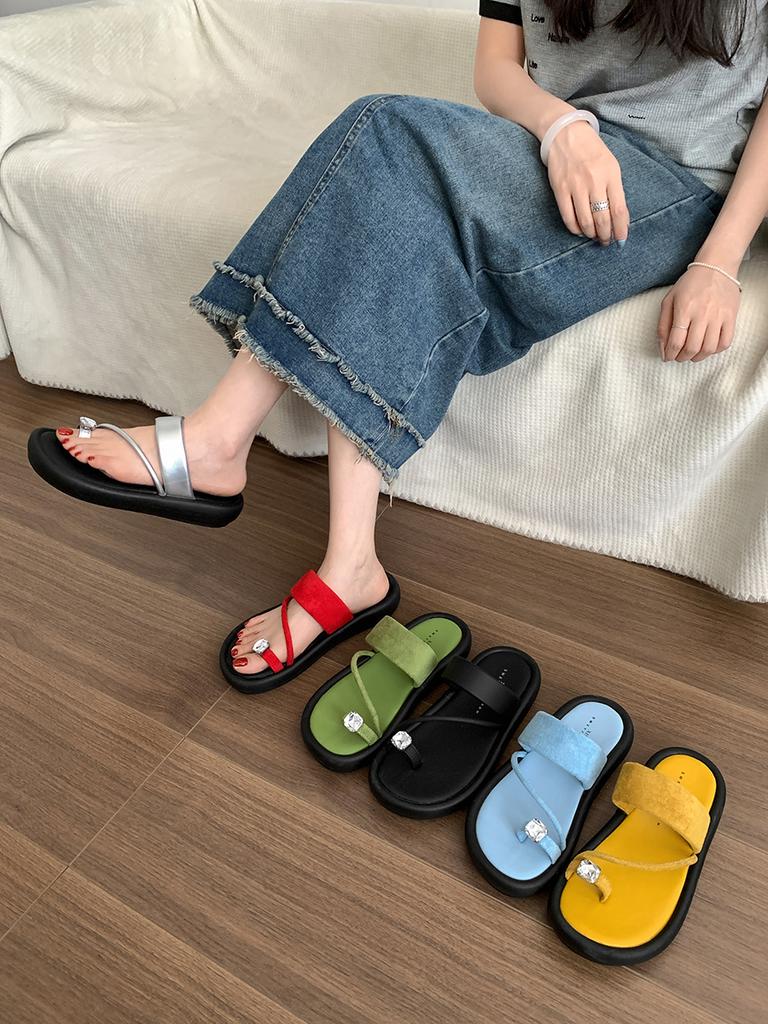Fashion Beige Heeled Sandals Shoes House Slippers Platform Slides Slipers Women Black Rubber Flat 2025 Shoes Woman 2025 Slippers Flat Pa