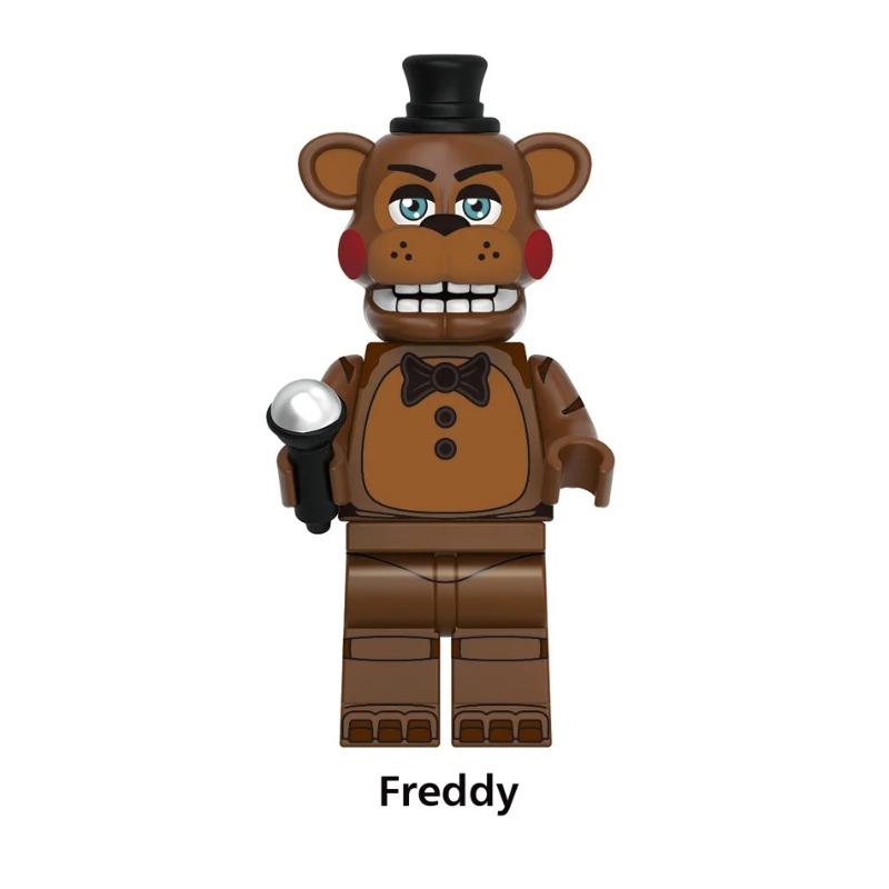 Montage Mini-Steine FNAF Nights Spiel Figur Mini-Actionfiguren Bausteine Skelett Thriller Spielzeug Geschenk Kinderspielzeug Form König