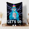 1pc Blanket Gorilla Tag Print Design, Lightweight Blanket for Sofa, Bed- Soft &Warm, Gift for All Seasons like Christmas, Halloween